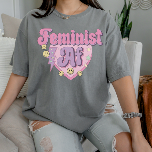 Feminist AF Grey Graphic Tee