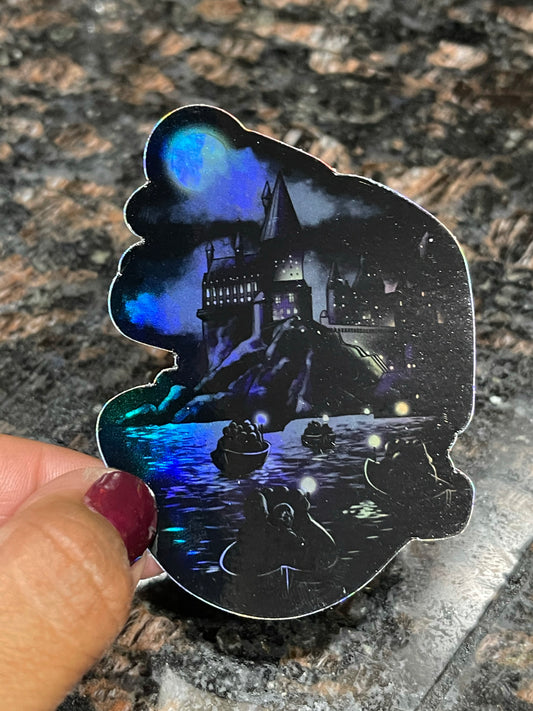 First Time Going to the Castle Holographic Sticker